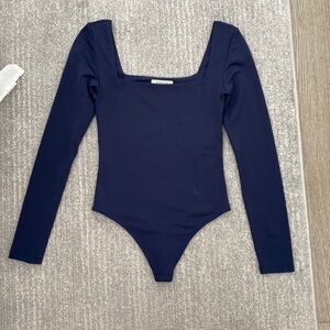 Navy contour squareneck bodysuit size small